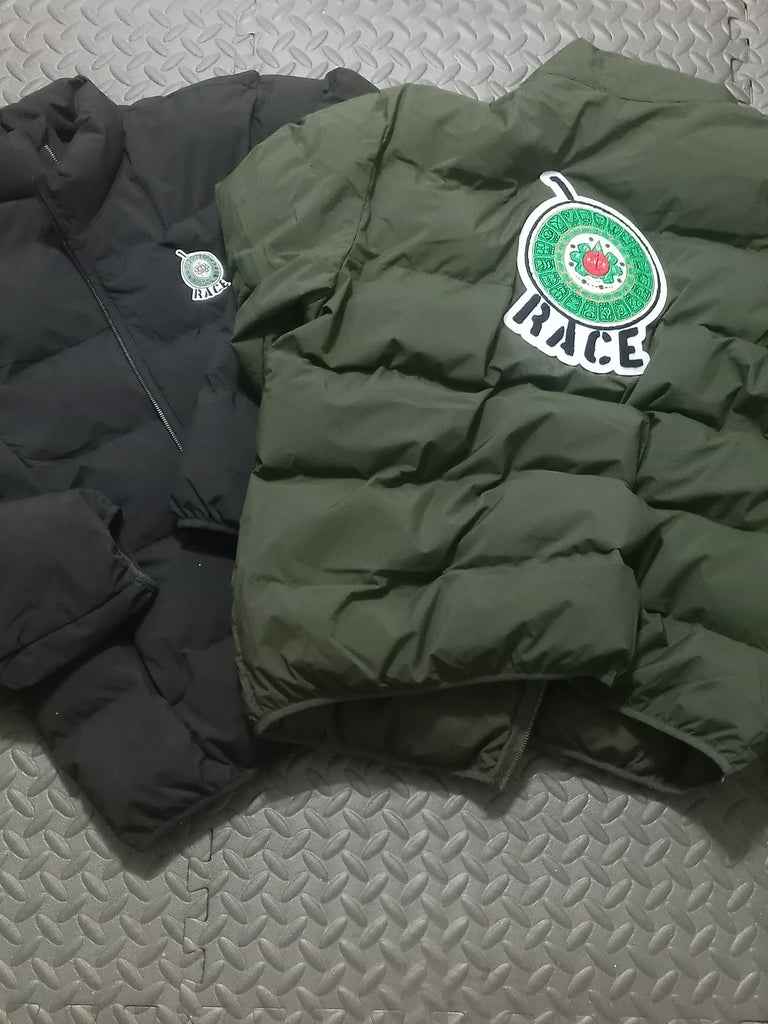 1 Race puffer jackets (Green/Black)